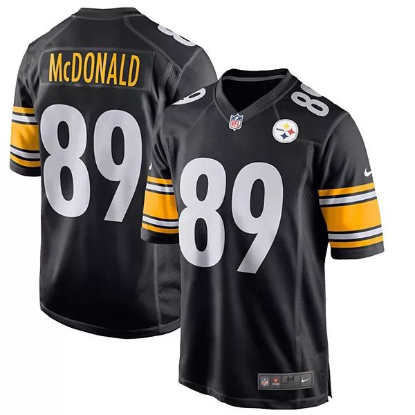 Men Pittsburgh Steelers #89 Vance McDonald Nike Black Game NFL Jersey->pittsburgh steelers->NFL Jersey